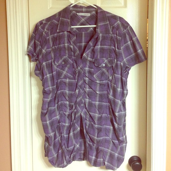 Purple Plaid Top