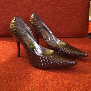 Bronze Anne Michelle size 8 Stiletto high heels