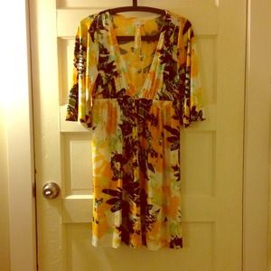 Uncle Frank Deep Plunge V Neck Spring Dress