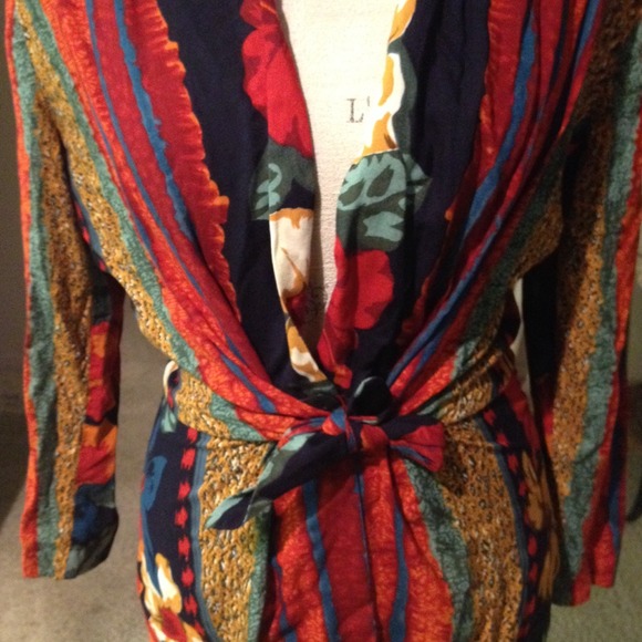 Vintage Multi Patterned Colorful Blazer - Picture 2 of 3
