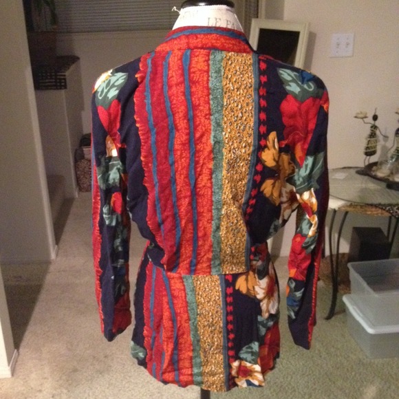 Vintage Multi Patterned Colorful Blazer - Picture 3 of 3