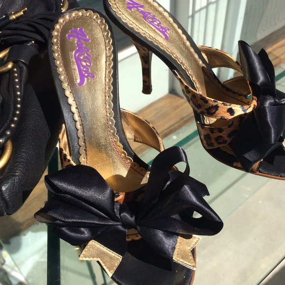 Satin leopard sandals - Picture 2 of 4