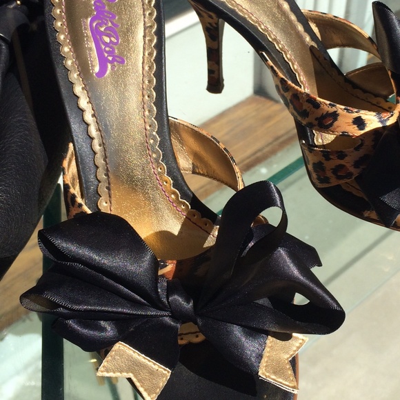 Satin leopard sandals - Picture 4 of 4