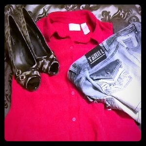 Shoes, shorts, shirt