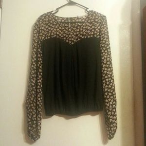 Ivory Hearts Shear Blouse