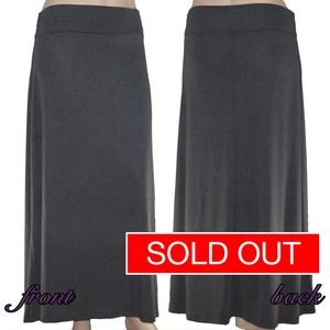 Plus Size Maxi Skirt in dark grey