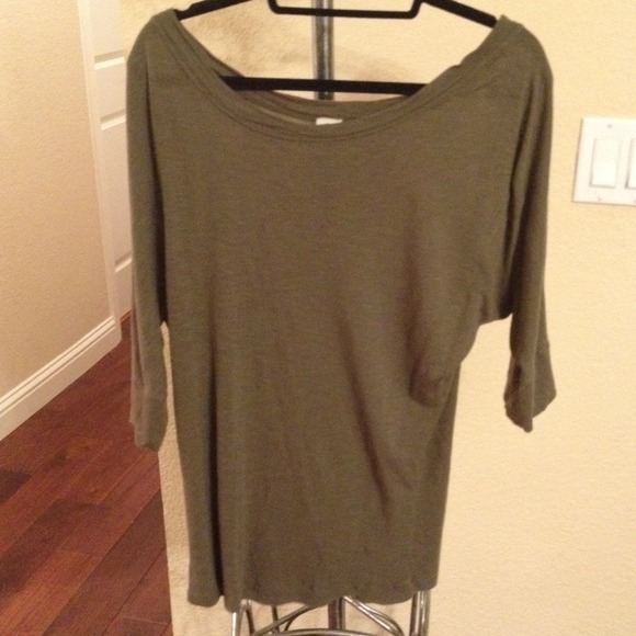 Half sleeve olive shirt