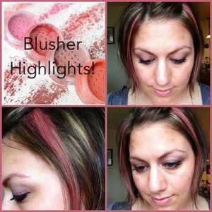 Younique Blush used as temp hair color :)