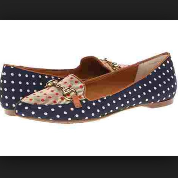 DV by Dolce Vita Langely Navy Dot Fabric Loafer