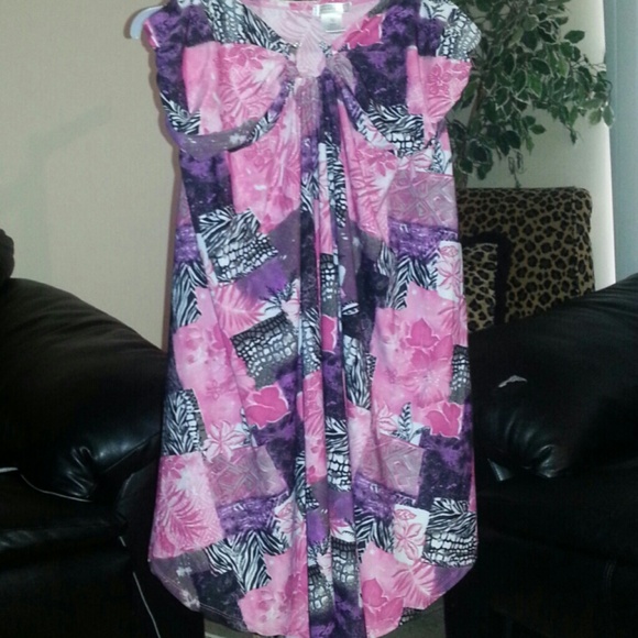 🌹SOLD 2/3X tube top zebra print top