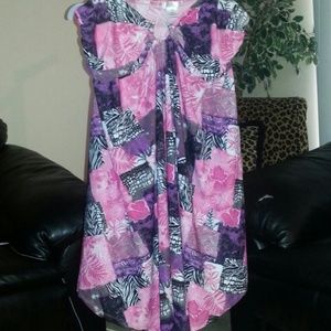 🌹SOLD 2/3X tube top zebra print top