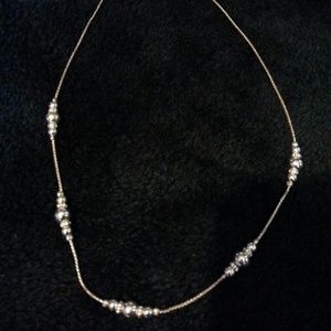 Sold!!  Silvertoned beaded necklace