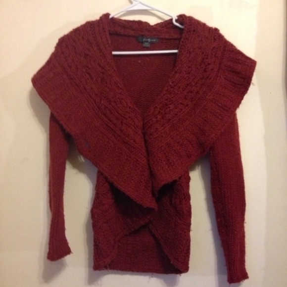 Maroon Circle sweater