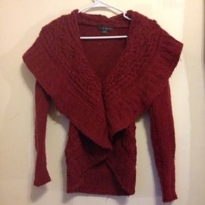 Maroon Circle sweater
