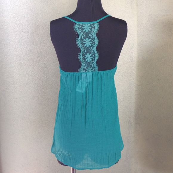 BUNDLED Sheer Emerald Green Top - Picture 2 of 2