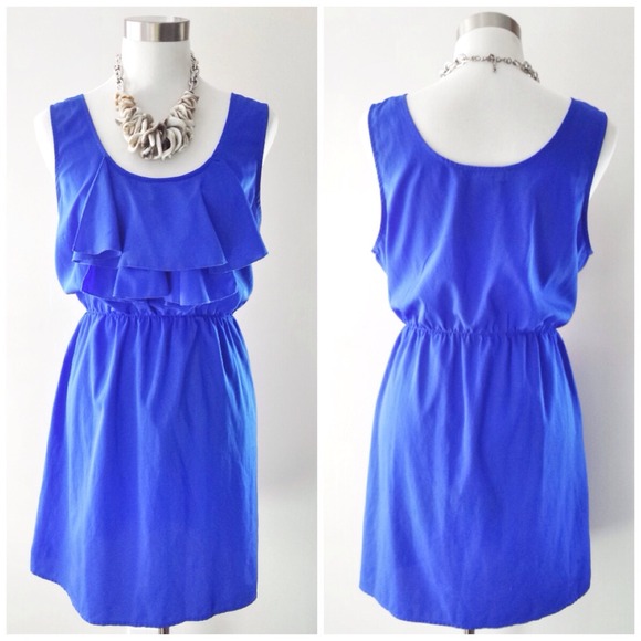 Dresses & Skirts - 🎀NEW🎀 Electric Blue Sleeveless Ruffle Dress