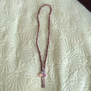 Wood beaded necklace