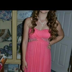 Long Pink Prom Dress