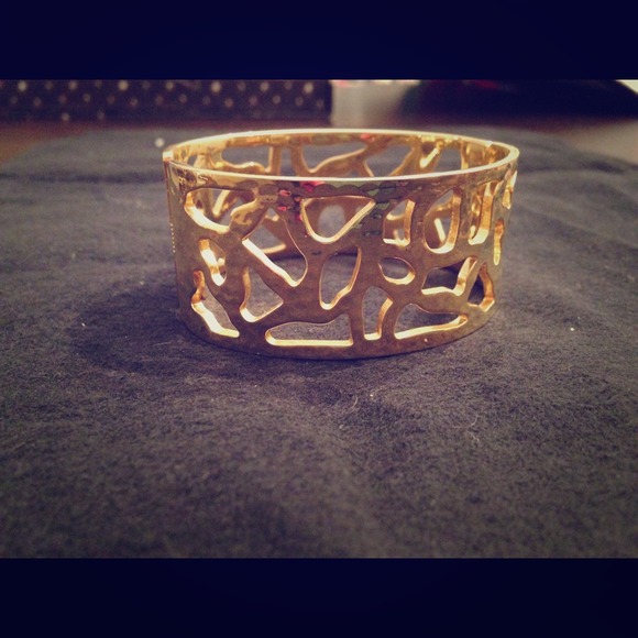 Gold cuff bracelet