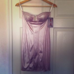 Metallic tube top mini party dress. Sexy Cocktail