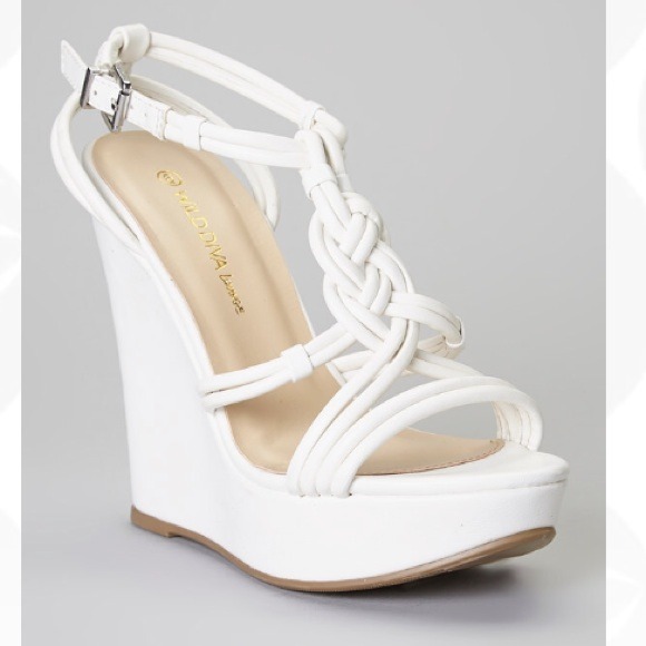 ‼️REDUCED‼️White wedge sandals