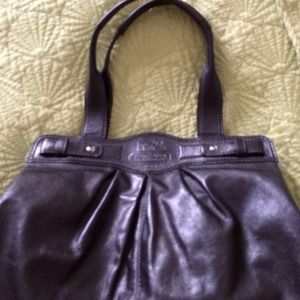 Black leather purse
