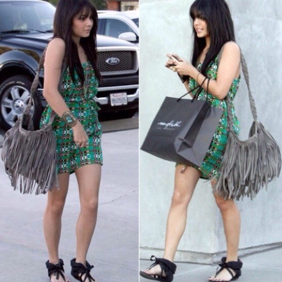 Gray Fringe Bohemian Crossbody