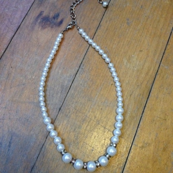 Faux pearl necklace