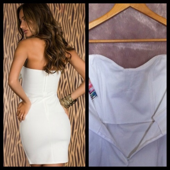 White Bow Sweetheart Dress - Picture 4 of 4