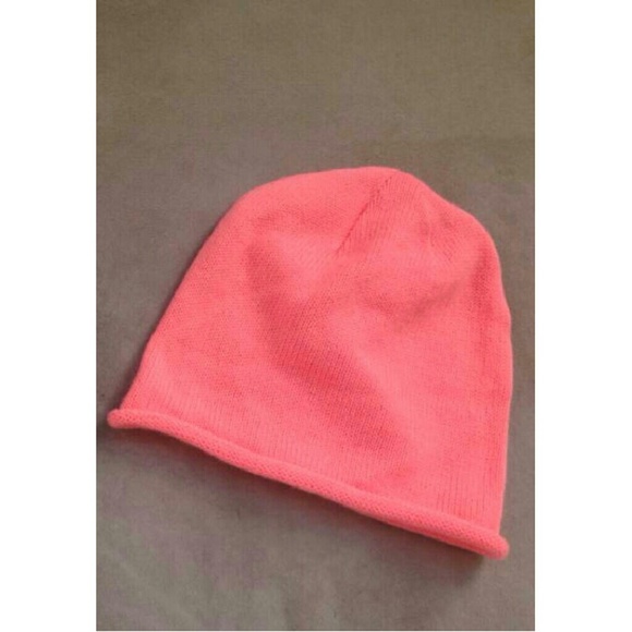 Coral pink beanie