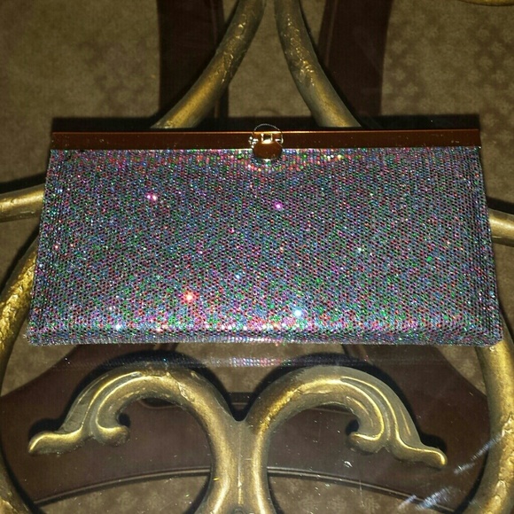Multi Color Glitter Clutch