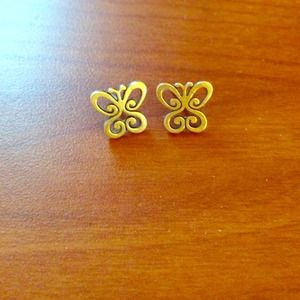 James Avery Spring Butterfly Ear Posts