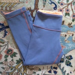 Lulu lemon reversible gray and orange crops