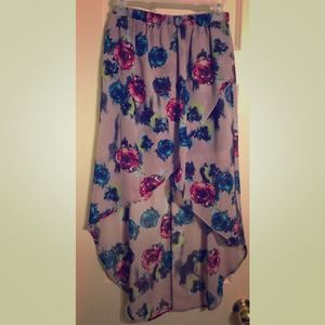 Hi-lo maxi skirt