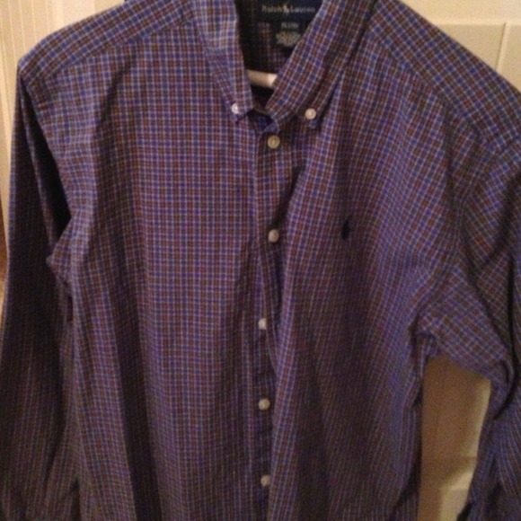Blue and brown boys xl polo