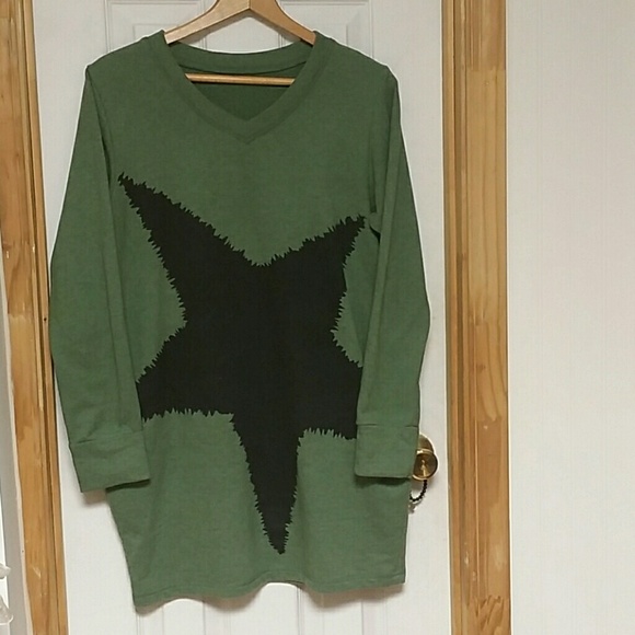Long cotton sweater