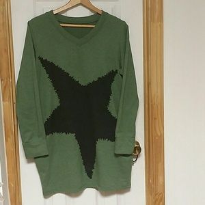 Long cotton sweater