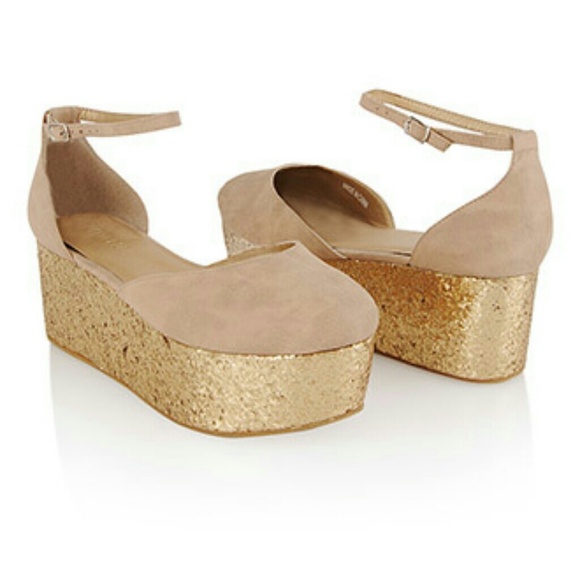 *SOLD*UNIF Nastygal Gold Glitter Creeper ego 6 YRU