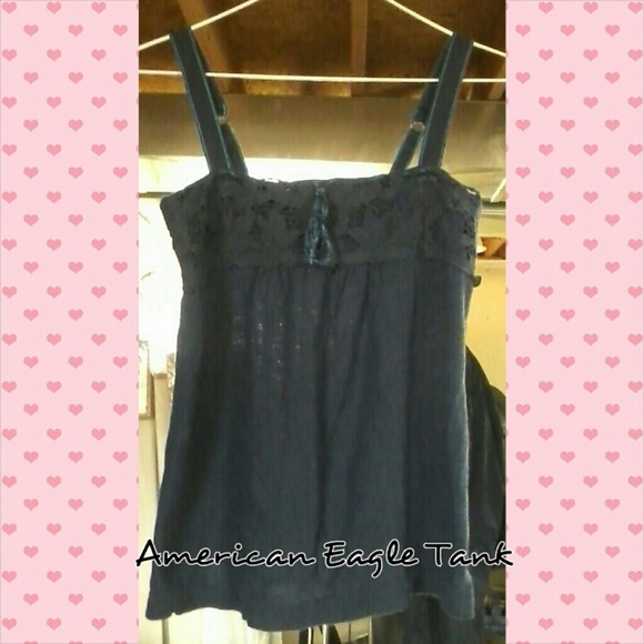 Cute Navy Blue American Eagle Tank