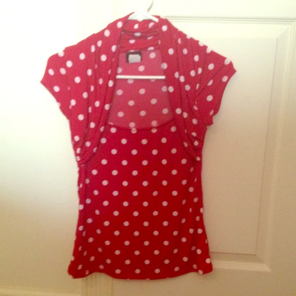 Polka dot shrug top