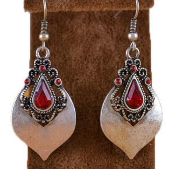 Red Bohemian Earrings