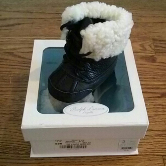 Ralph Lauren Layette Crib Boots + FREE GIFT