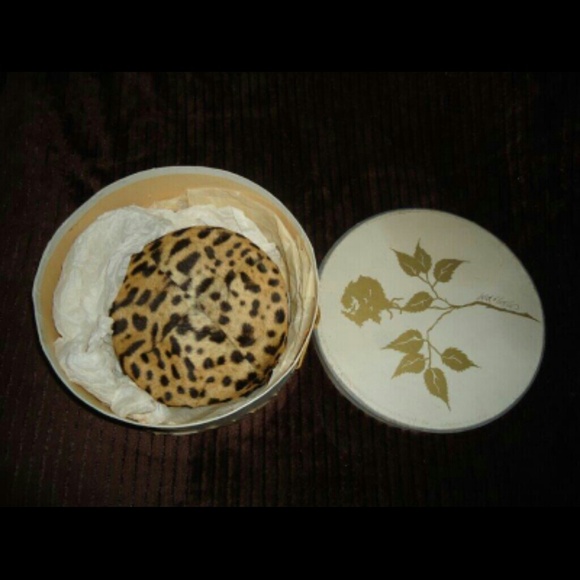 Real Leopard Fur Lord /Taylor Vintage Pill Box Hat - Picture 2 of 4