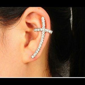 Cross ear ring cuff