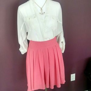 Flamingo pink pleated skirt size Mediun