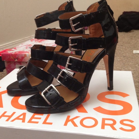 MK belt strap heels