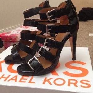 MK belt strap heels
