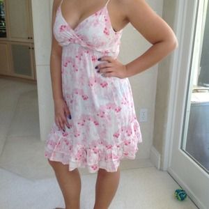 Pink and cream sun dress