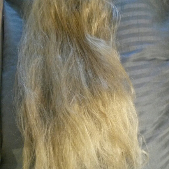 dark blonde full piece clip in extensions 18"