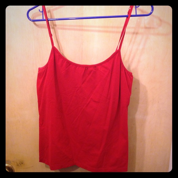 Red, spaghetti strap tank top - Picture 1 of 1